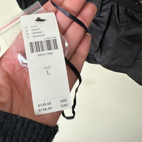 NWT By Anthropologie Beaded Satin Crop Tank  in Black Size Large - Picture 7 of 10